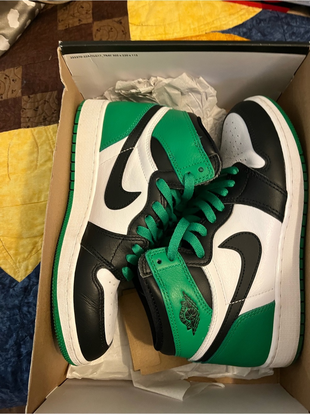 Nike Black Box with Green Logo and Accents